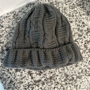Charcoal Cable Knit Beanie